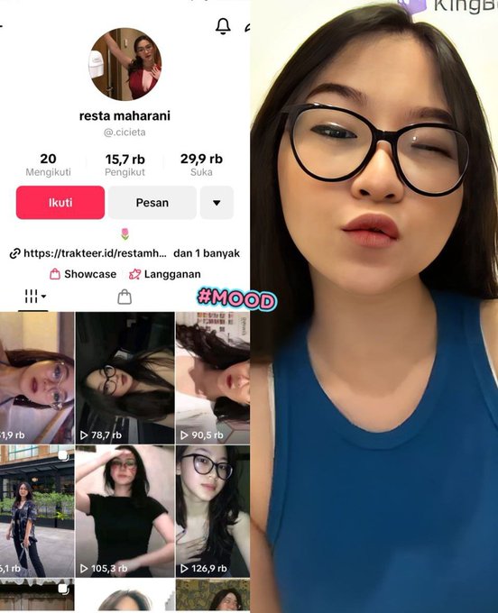 Viral Tiktoker Resta Maharani Full Aksi di Kamar